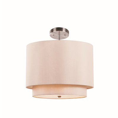 Trans Globe Lighting PND-801 TP 1 Light Pendant in Brushed Nickel (Taupe shade)